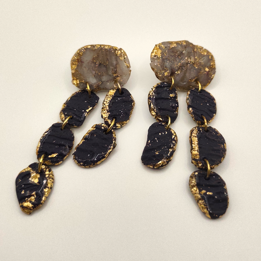 Lakshmi - grandes color gris y azul profundo