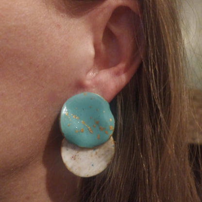 Ostara - turquesa, crema y dorado