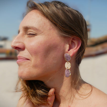Lakshmi - Pendientes de tres piezas.