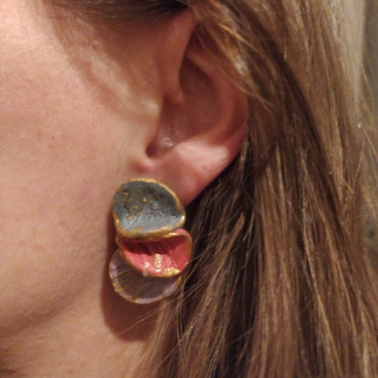 Venus - conjunto tonos piedra, coral y lavanda